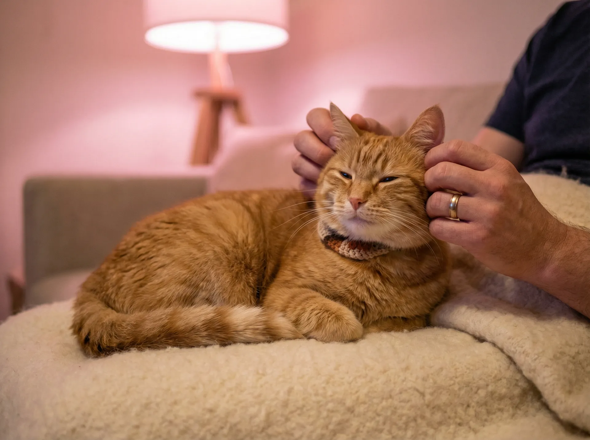 猫咪被温柔抚摸的幸福时刻 - 来自未来的史密特